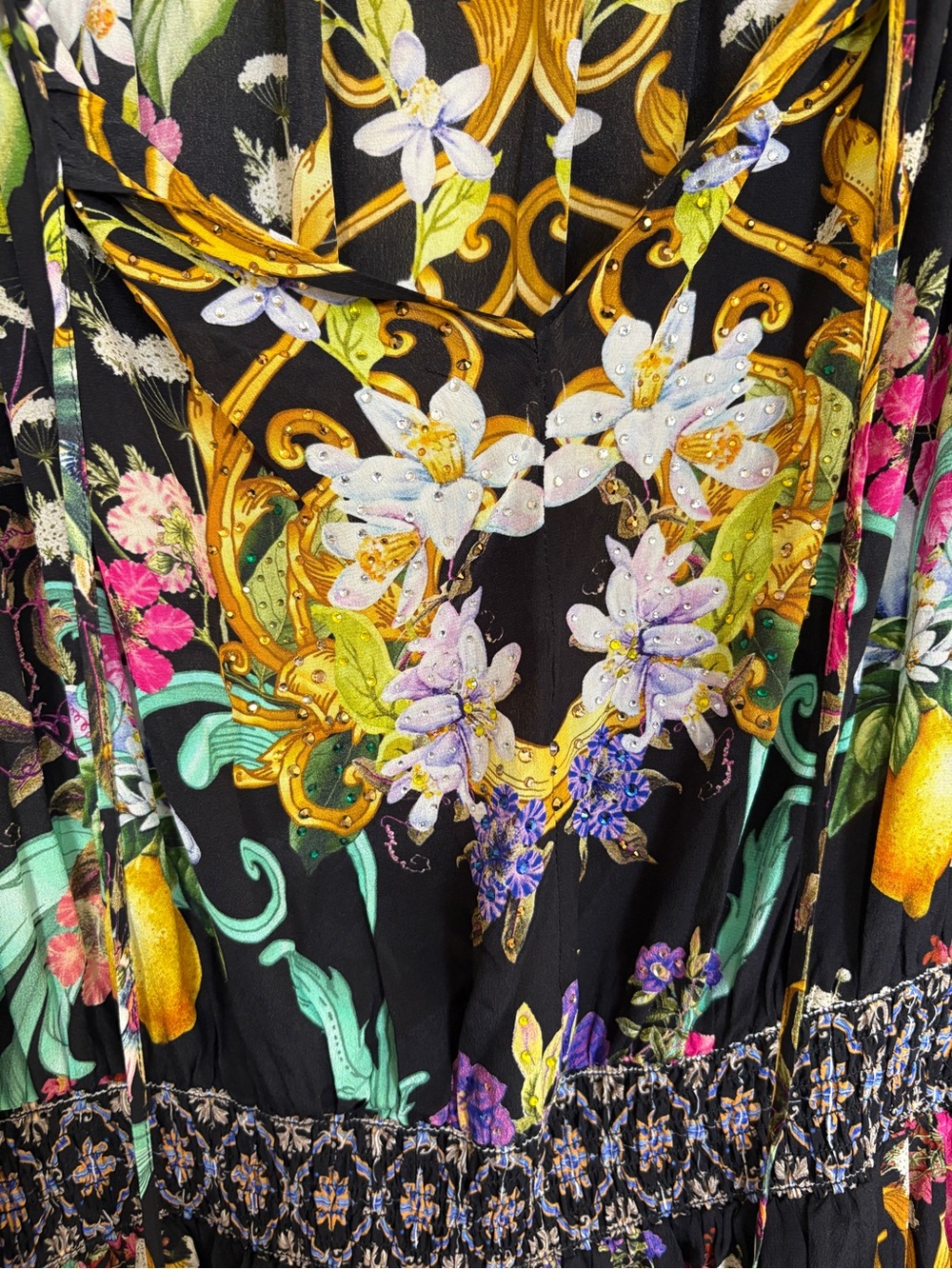 Camilla black and floral maxi size XL - stunning! NWOT - Picture 6 of 13